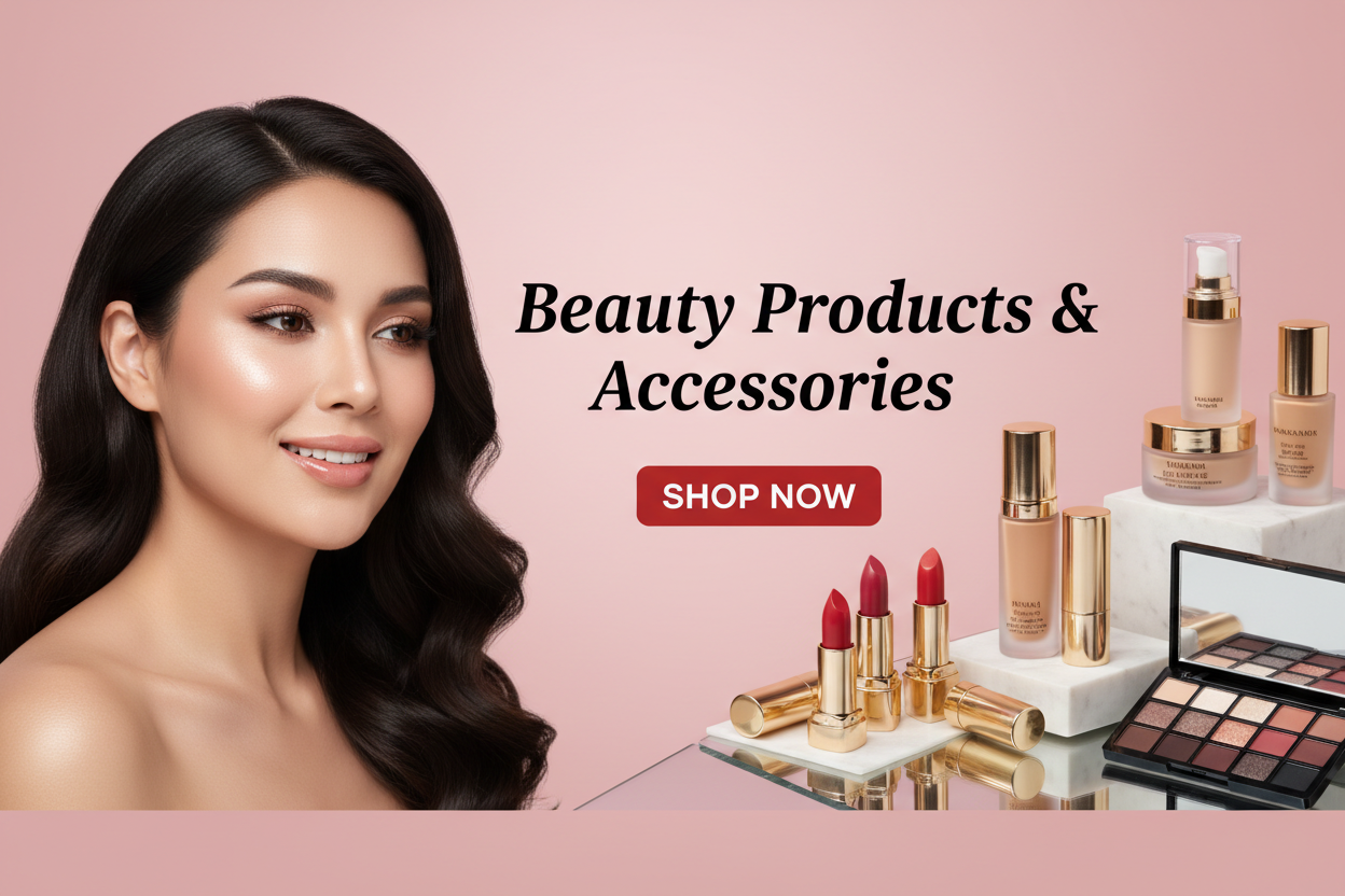 Beauty Products Banner Centered